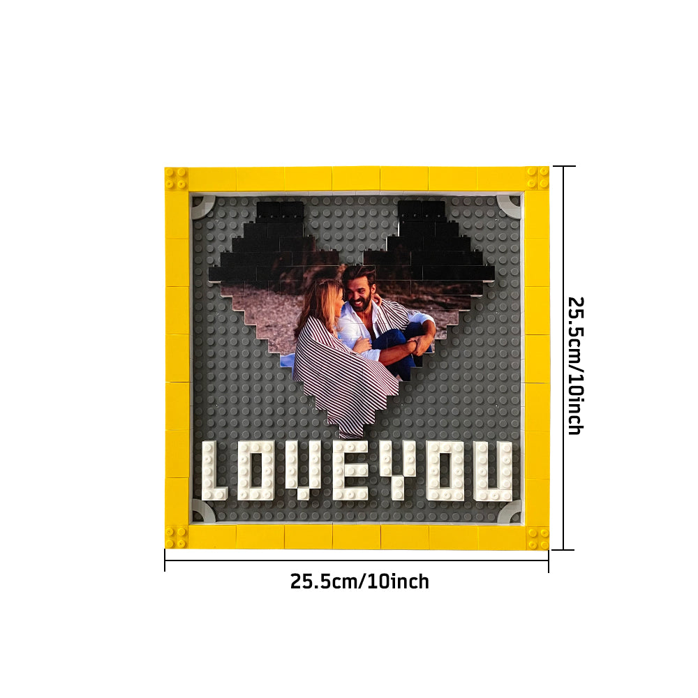 Personalised Building Brick Block Puzzles Picture Frame