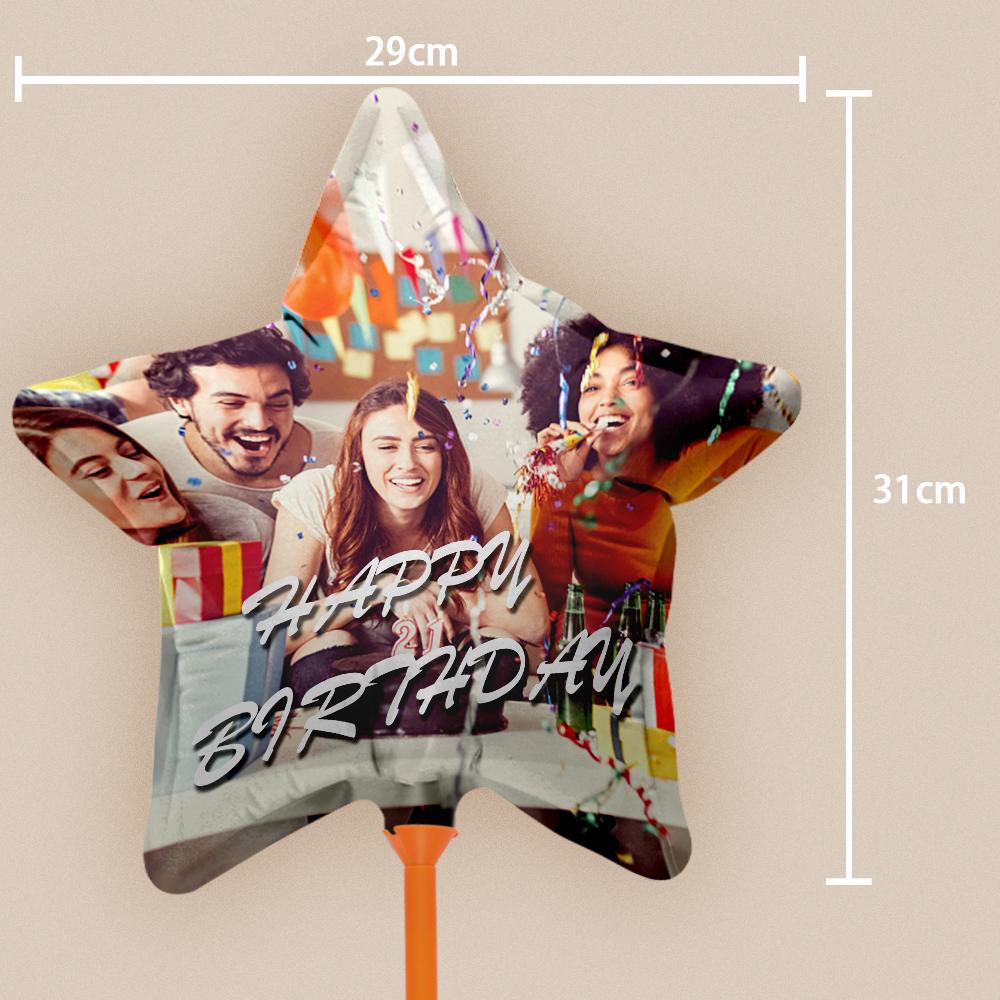 Custom Star Balloons Personalised Happy Birthday Balloon for Party Decorations