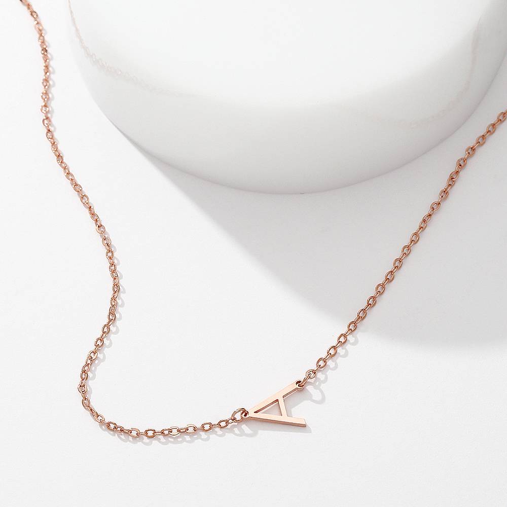 Custom Initial Letter Necklace S925 Silver