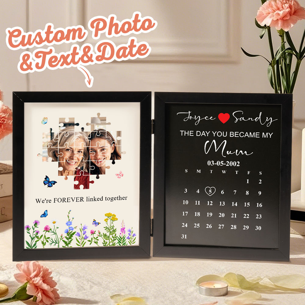 Personalised The Day You Became My Mother Puzzle Photo Frame Mother's Day Gift for Mom