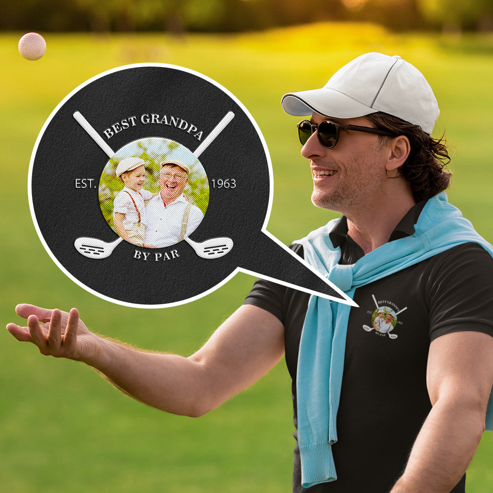 Custom Golf Polo Shirts Personalised Name Photo Men's Polo Tee Shirt