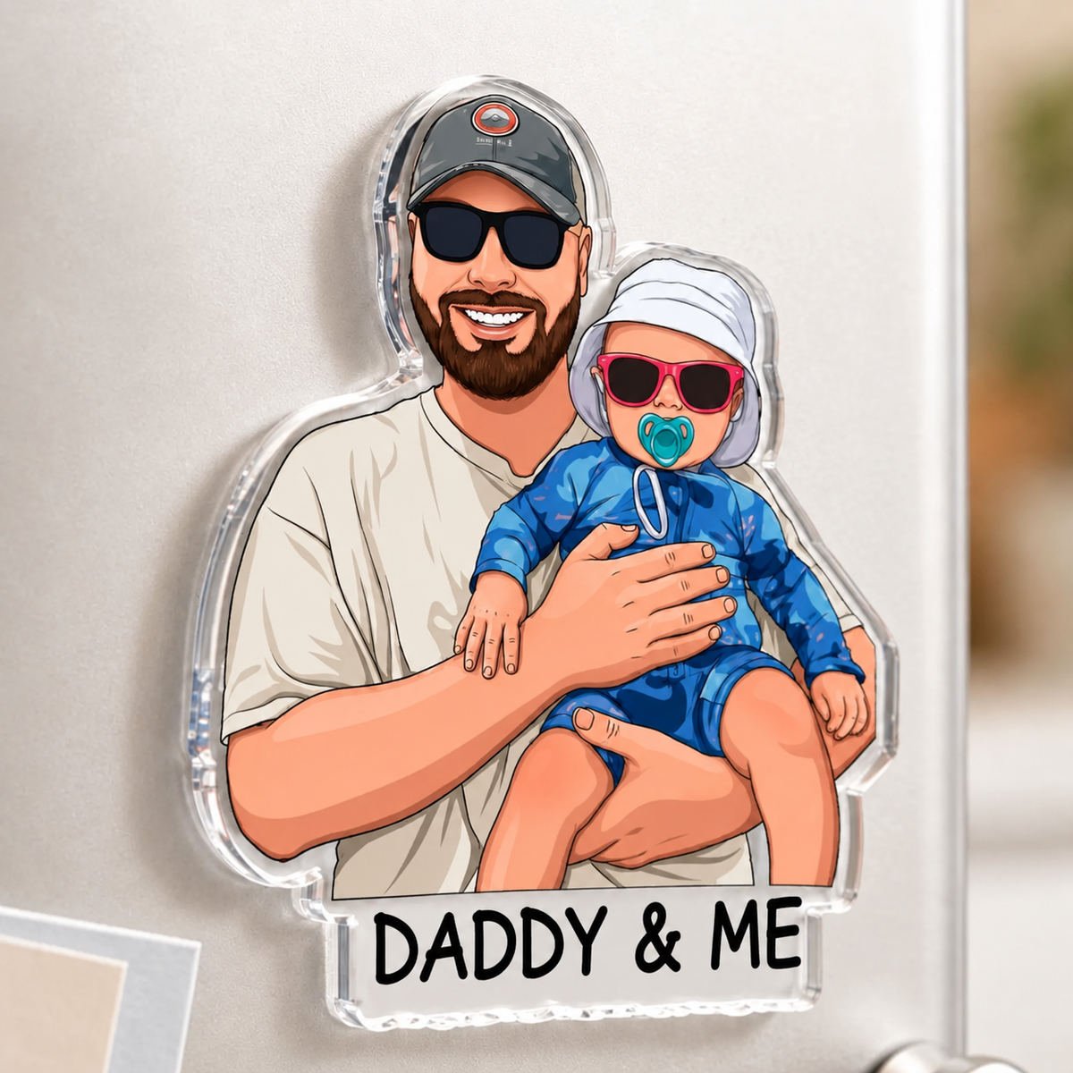 Personalised Portrait Magnet from Photo, Custom Couple, Family & Best Friends Keepsake Gift
