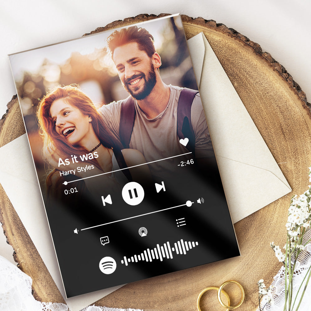Gift for Mother Custom Photo Panel Music Display Plaque Song Album Cover Custom Scannable Code Personalised Spotify Plaque Acrylic