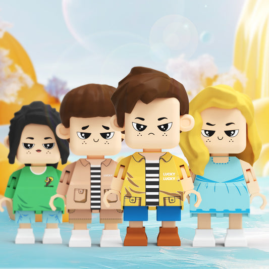 Fully Customisable Cute Giant Minifigs Personalised Full-Body Brick Figure Gift for Boy