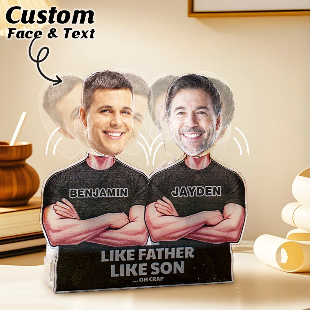 Personalised Face Shaking Head Standee Gift for Dad Mom