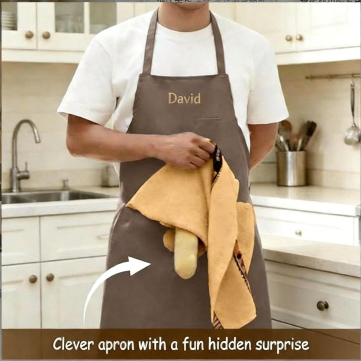 Funny Prank Apron for Men Hilarious Novelty Cooking BBQ Gift for Dad Husband