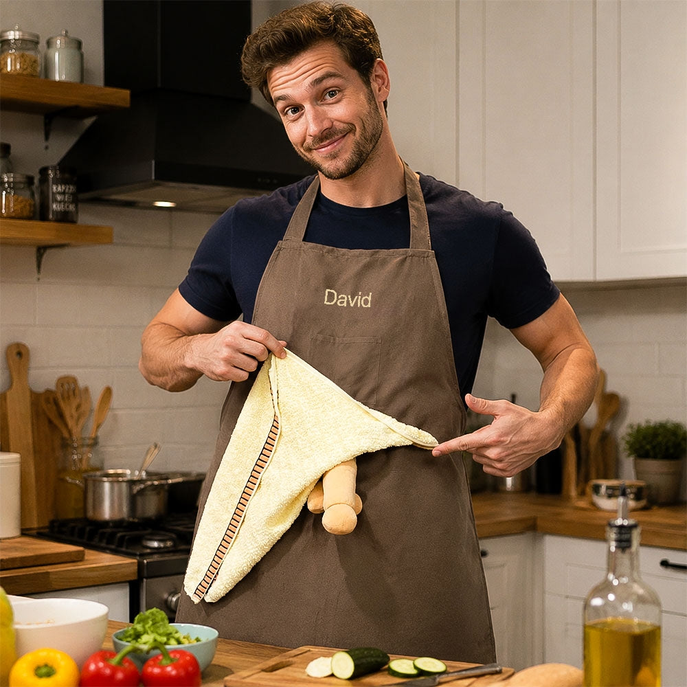 Funny Prank Apron for Men Hilarious Novelty Cooking BBQ Gift for Dad Husband