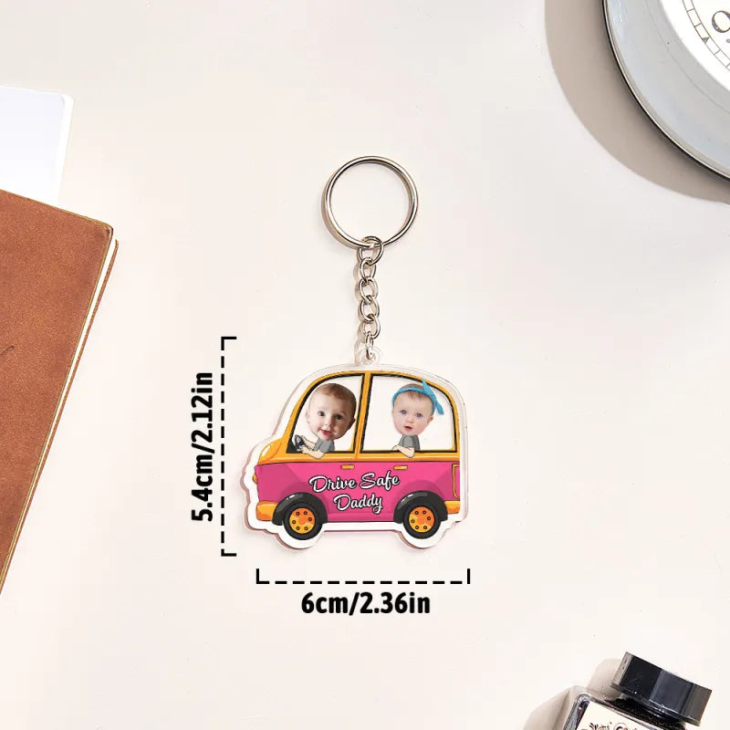 Personalised Drive Safe Keychain Custom Car Style Keychain Gifts for Dad