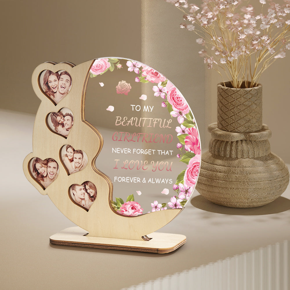 Custom Wood Acrylic Plaque Personalised Moon Wooden Plaque For Favorite People