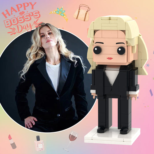 A Surprise Gift for Boss Full Body Customisable 1 Person Custom Brick Figures Small Particle Block Toy