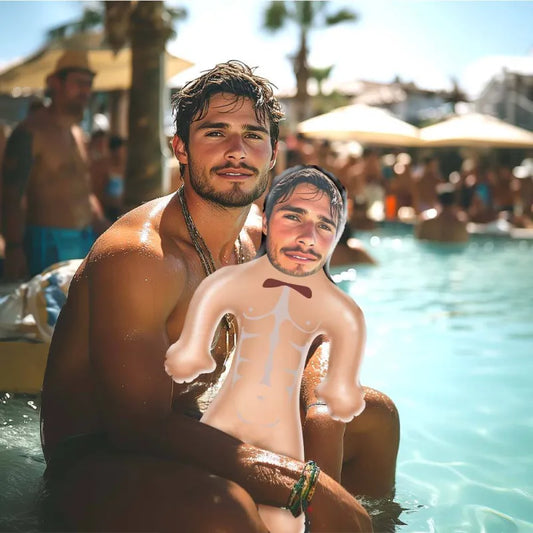 Personalised Groom Blow Up Dolls Funny Inflatable Man Printed Face Bachelorette Party Gift for Bride