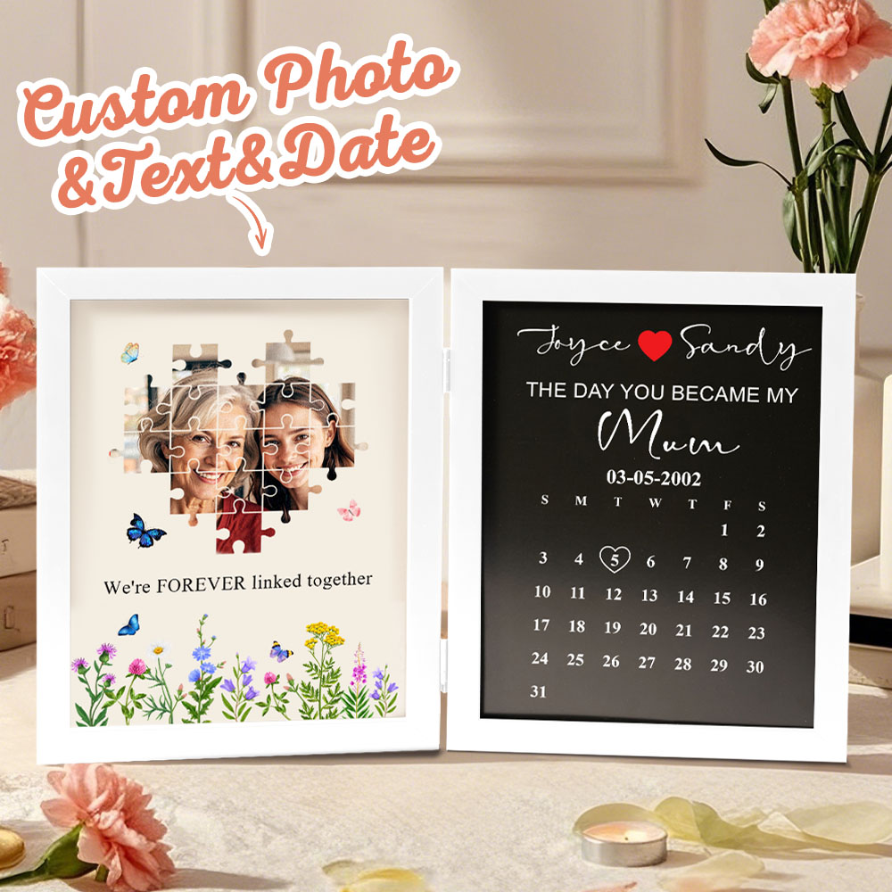Personalised The Day You Became My Mother Puzzle Photo Frame Mother's Day Gift for Mom