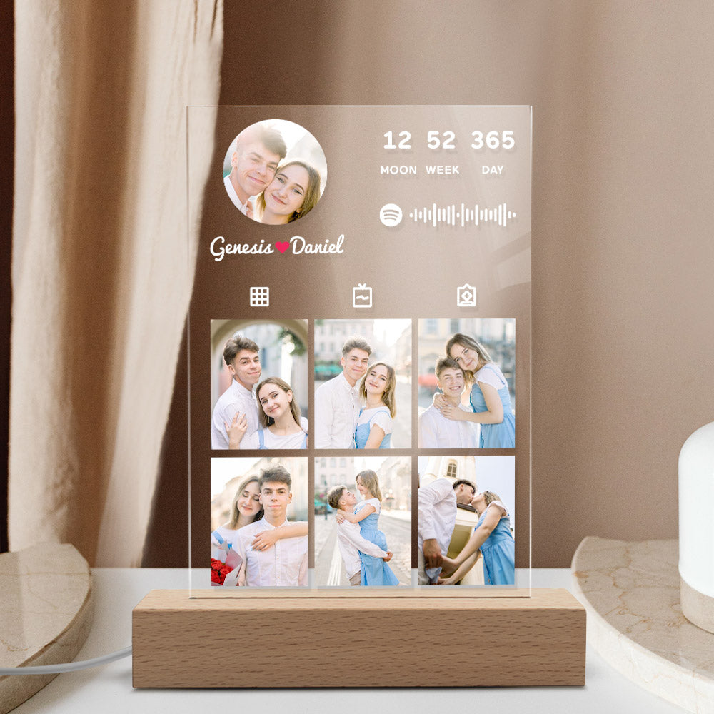 Custom Spotify Music Plaque Personalised Photo Anniversary Plaque Gift