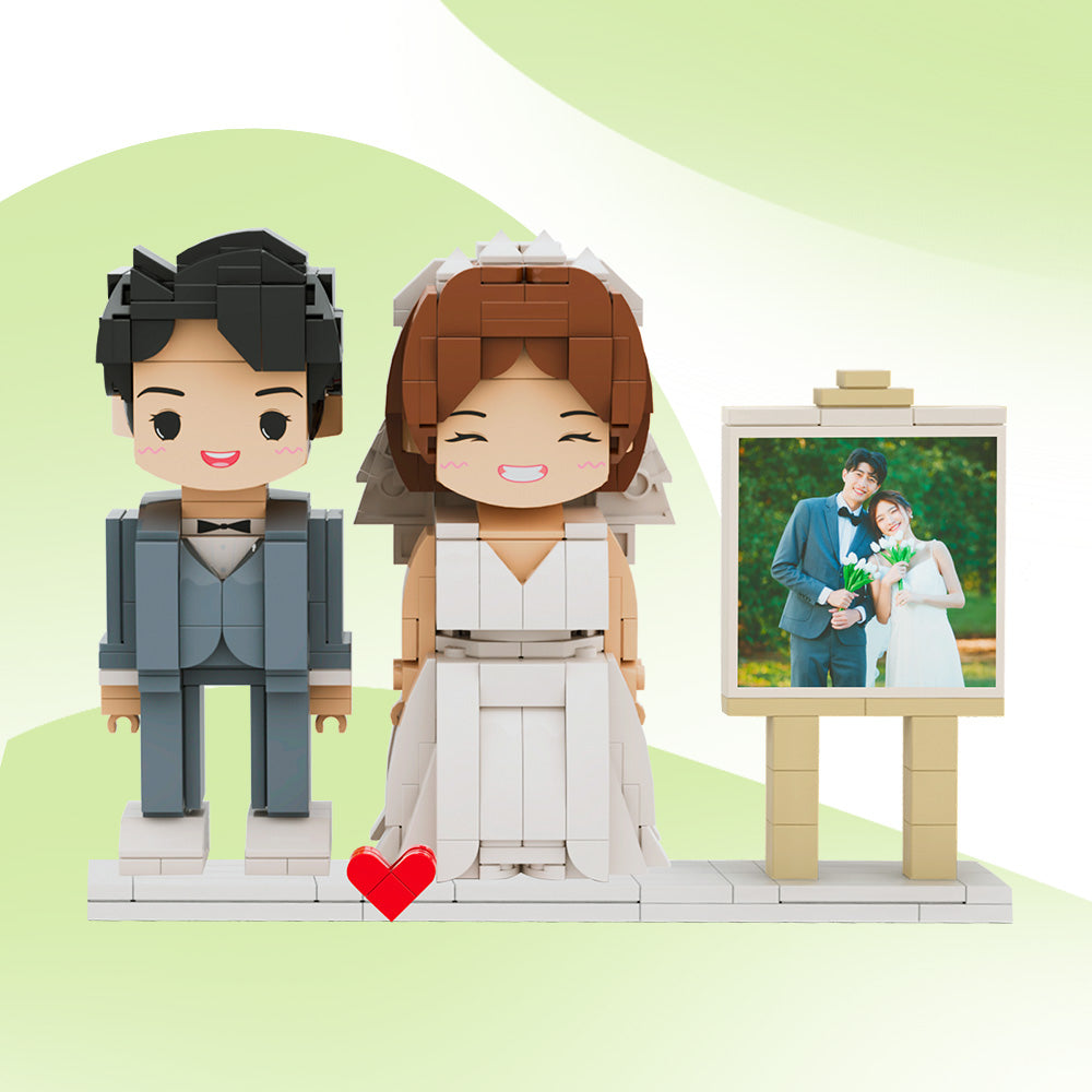 Full Body Customisable 2 People Photo Frame Custom Cute Brick Figures ...