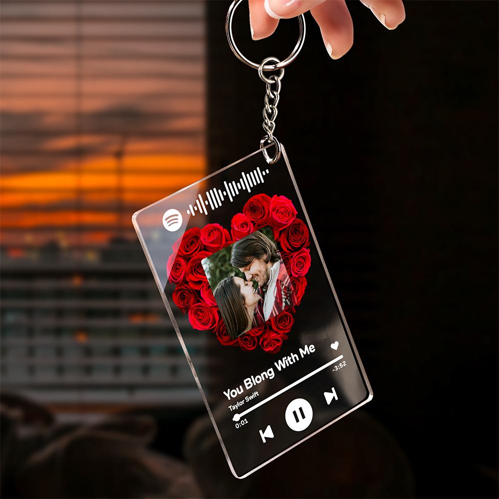 Custom Rose Spotify Plauqe  Personalised Night Light Romantic & Sentimental Birthday Gifts For Boyfriend