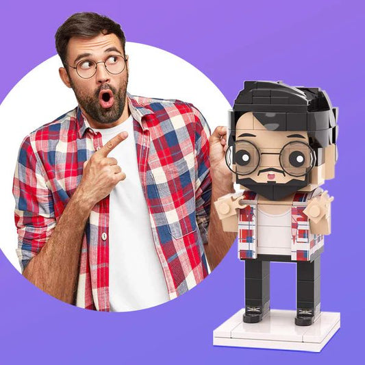 Birthday Gifts Full Body Customisable 1 Person Custom Brick Figures Small Particle Block Toy Brick Me Figures Funny Boy