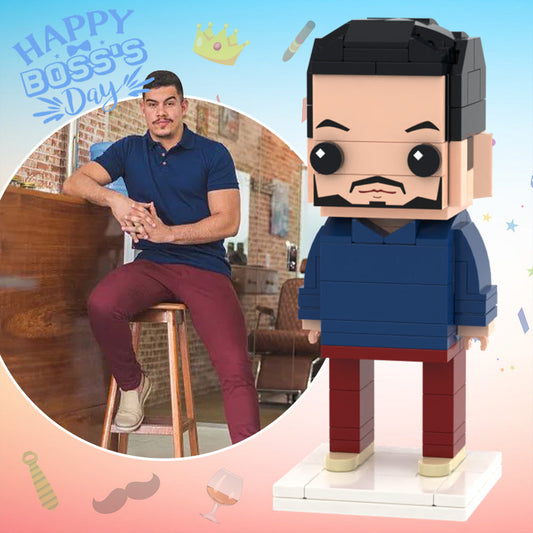 Gifts for Leaders Full Body Customisable 1 Person Custom Brick Figures Small Particle Block Toy