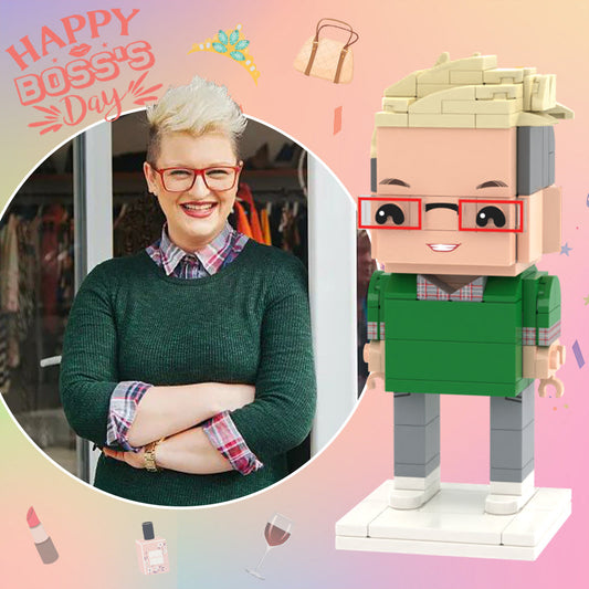 Boss's Day Gift Full Body Customisable 1 Person Custom Brick Figures Small Particle Block Toy
