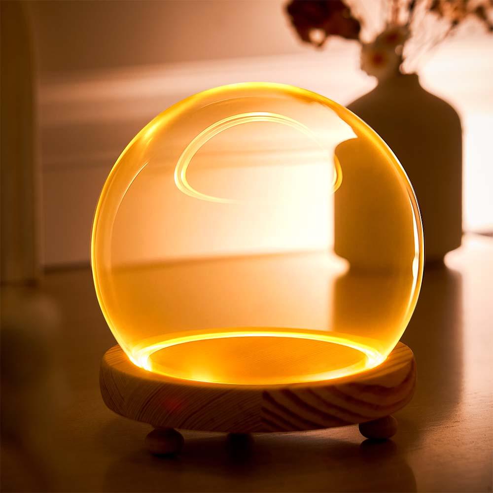 3D Mini Figure Accessories with Warm Light & Glass Lampshade – Creative Gift Add-on (No Figure Included)