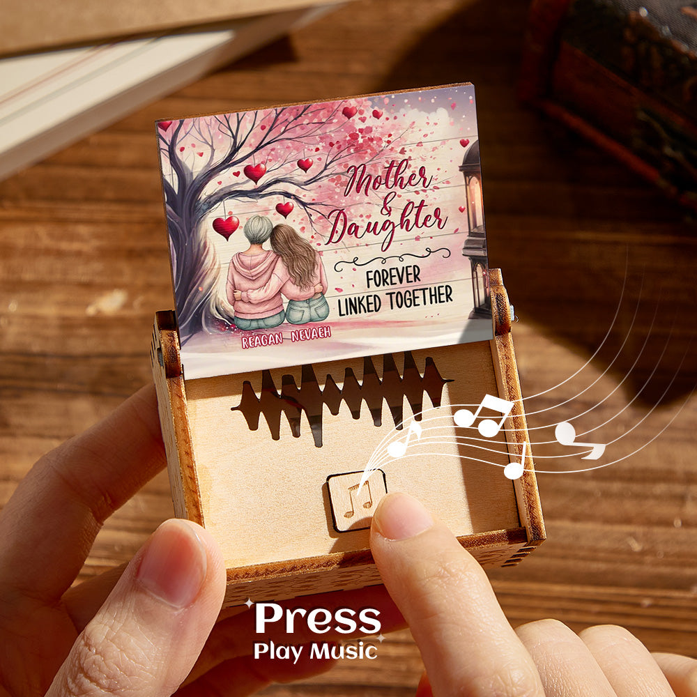 Personalised Wooden Music Box Custom Music Box Gift for Mother
