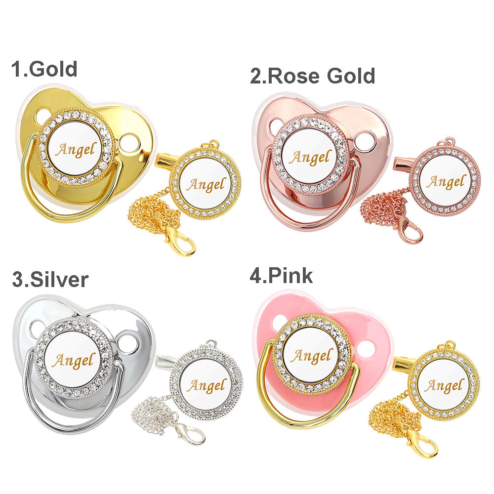 Custom Name Baby Pacifier & Clip Set – Personalised Newborn Gift