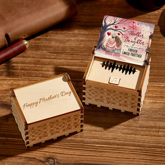 Personalised Wooden Music Box Custom Music Box Gift for Mother