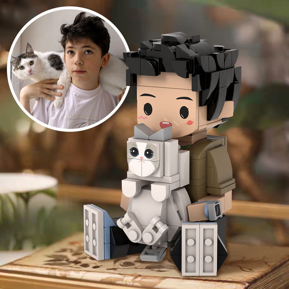 Custom Cute Brick Figures Personalised Sitting Brick Figures Small Particle Block Toy