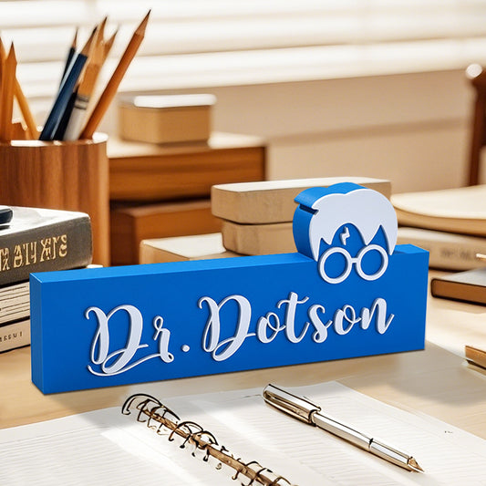 Personalised 3D Print Wizard Name Sign for Teacher and Librarian