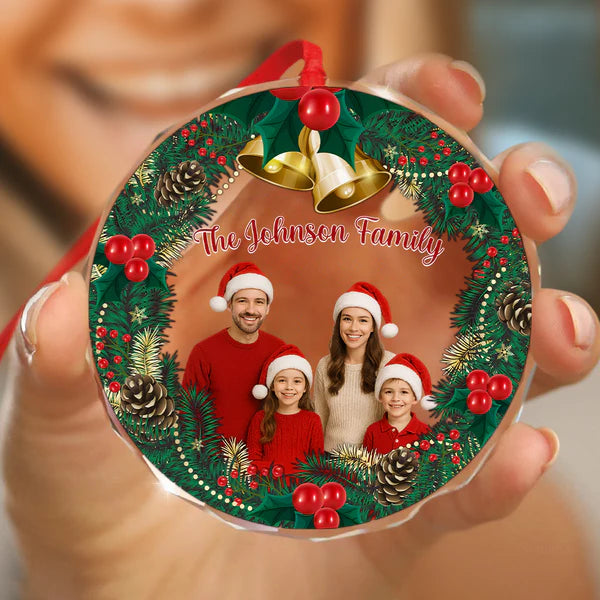 Personalized Family Photo Christmas Ornament Custom Family Keepsake Gift