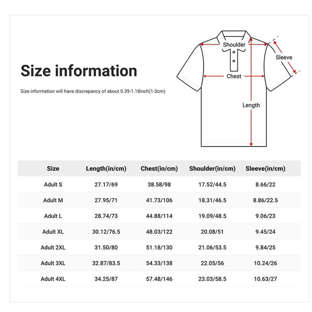 Custom Golf Polo Shirts Personalised Name Photo Men's Polo Tee Shirt