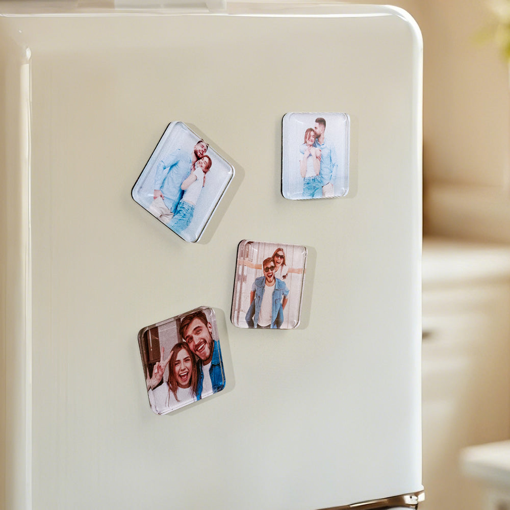 aPersonalised Photo Fridge Magnetic Acrylic Square Refrigerator Magnet Home Decor