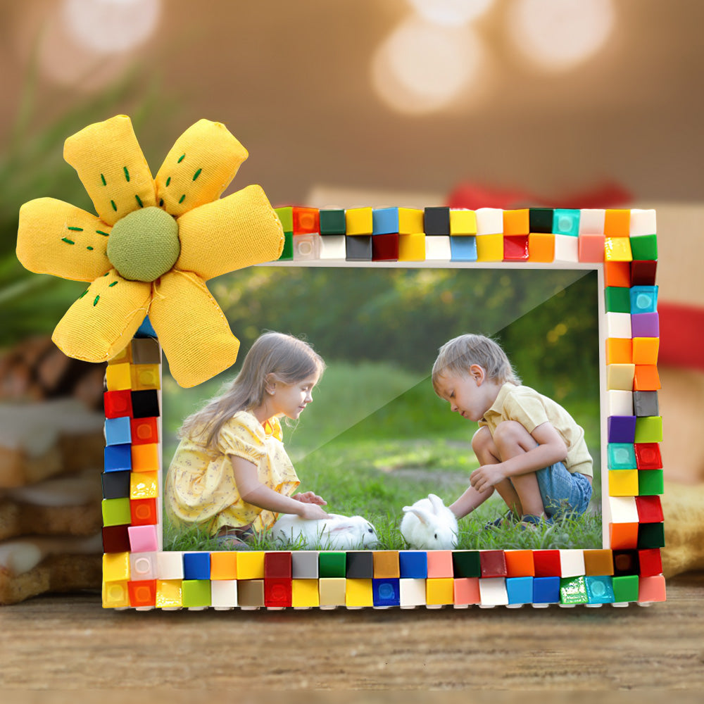 Personalised Colorful Building Blocks Picture Frame DIY Photo Frame ...