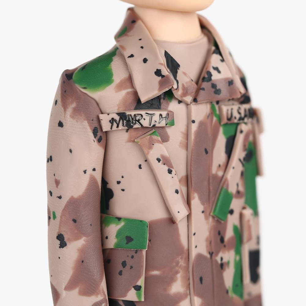 286563862352756736aMale Soldier Custom Bobblehead With Engraved Text