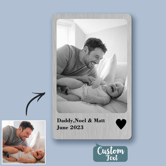 Love Gifts Photo Wallet Card Polaroid Style Metal Card Personlised Keepsake Gift