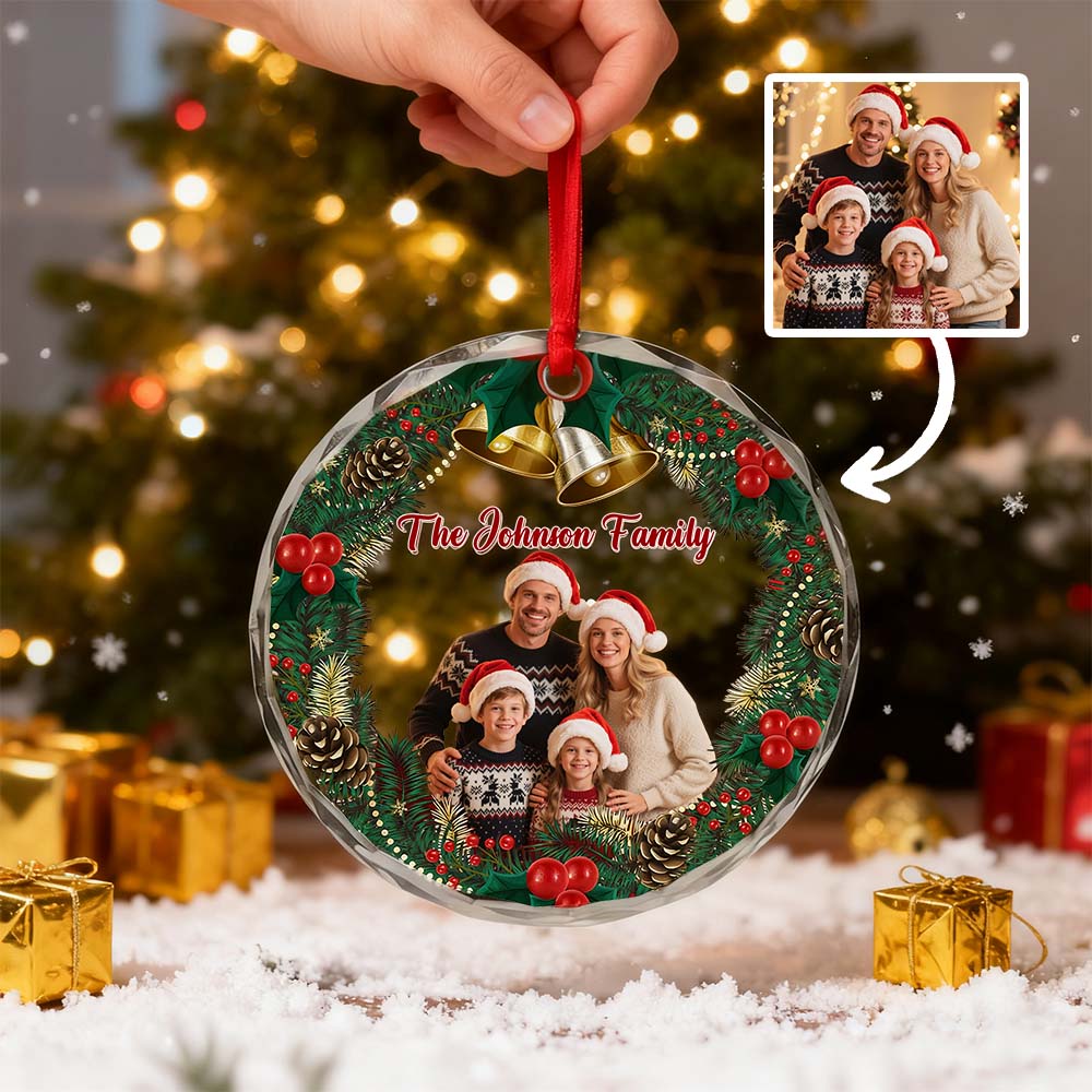 Personalized Family Photo Christmas Ornament Custom Family Keepsake Gift