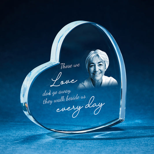 Personalised 2D Heart Crystal Photo Frame