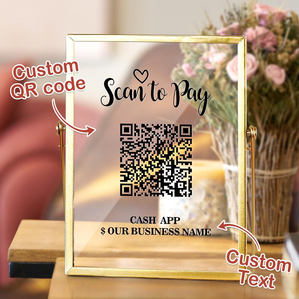Scan Qr Code Sign Example Custom QR Code Sign Template Scan to Pay Sign | AU – Personal Gifts ...