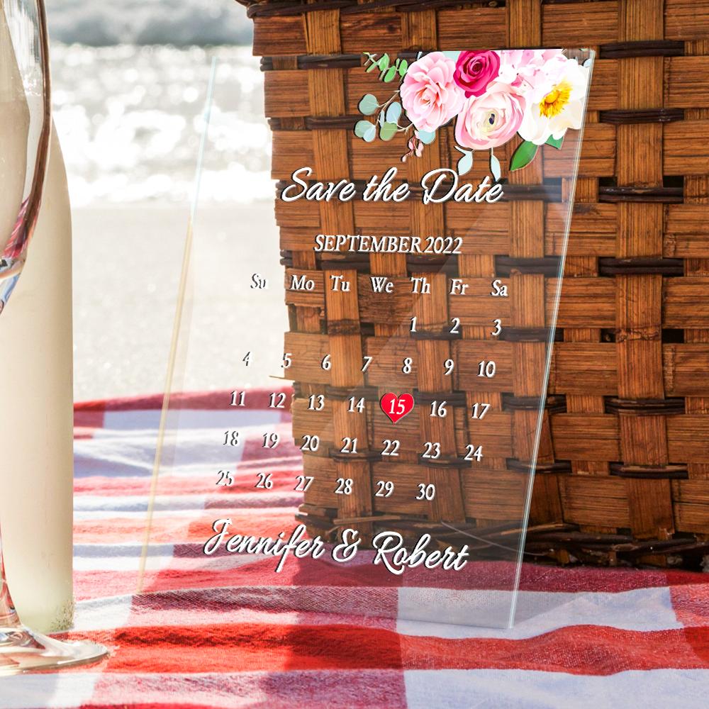 Personalised Acrylic Wedding Information Plaque Decorative Wedding Gift