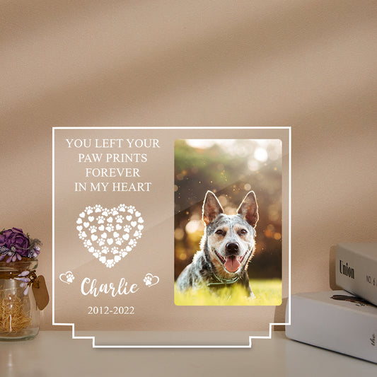 Custom Pet Memorial Night Light Personalised Bedroom Decor