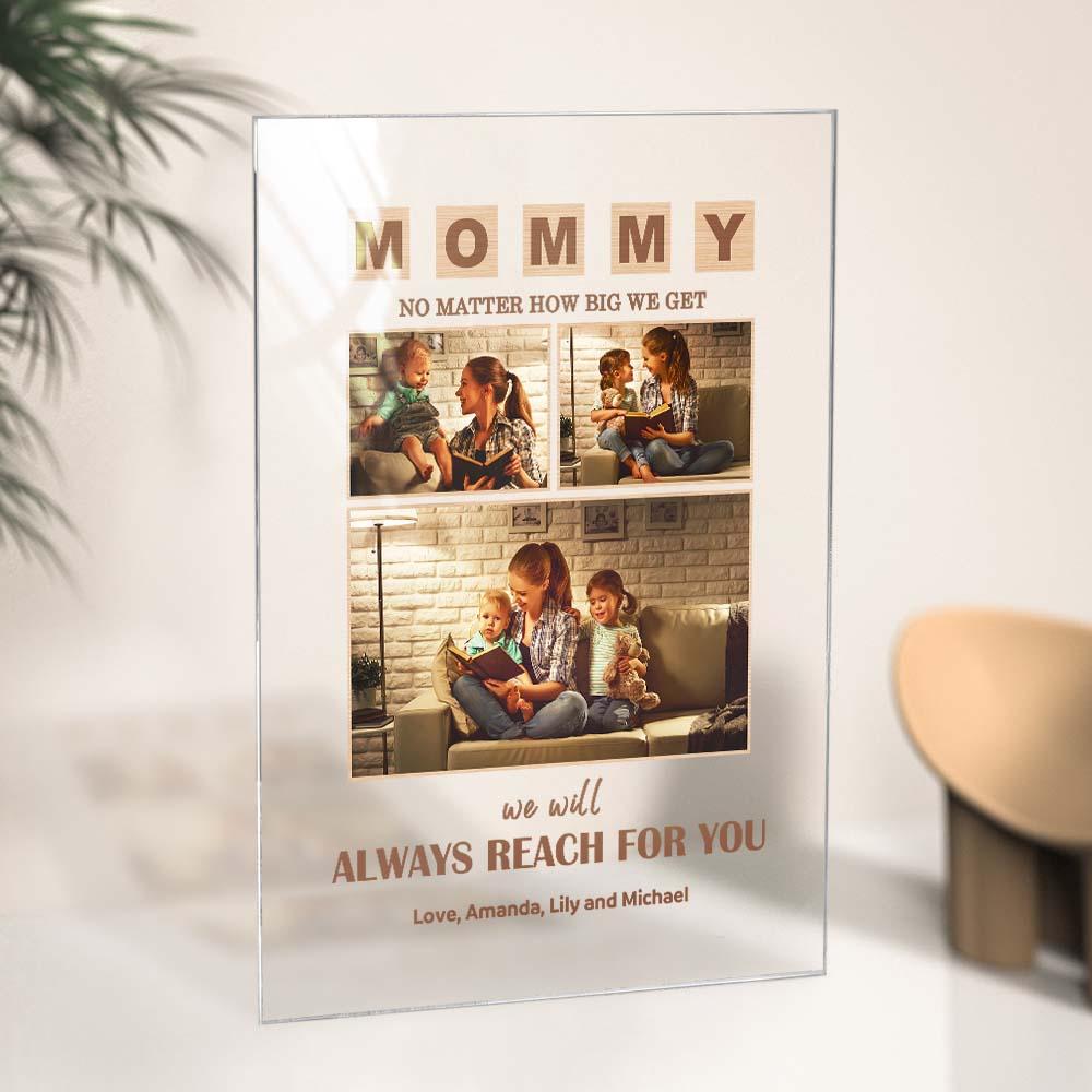 Mother's Day Gift Custom Photo Keychain/Plaque/Night Light For Mom