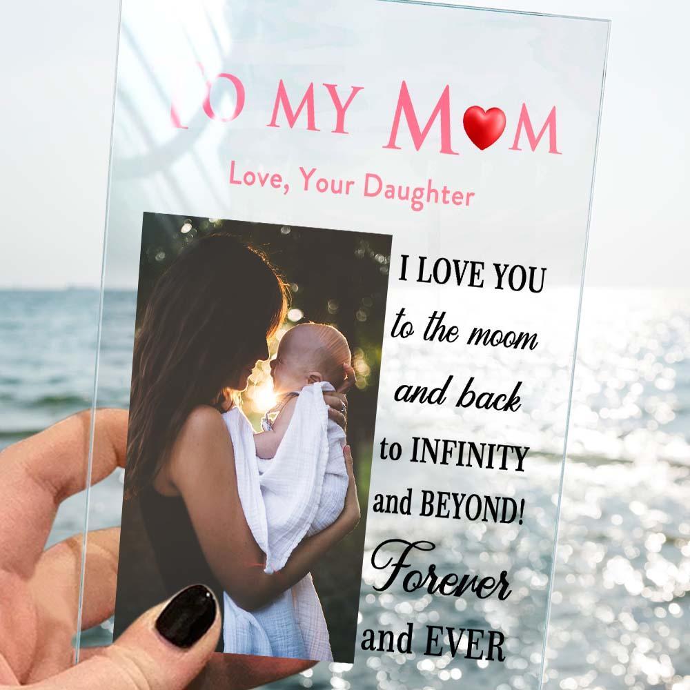 Mother's Day Gift Custom Photo Keychain/Plaque/Night Light For Mom