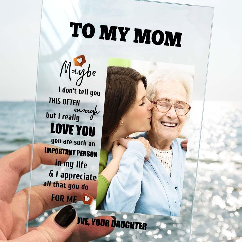 Mother's Day Gift Custom Photo Keychain/Plaque/Night Light For Mom