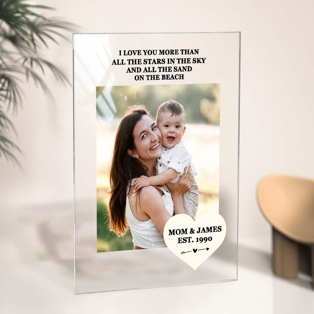 Mother's Day Gift Custom Photo Keychain/Plaque/Night Light For Mom
