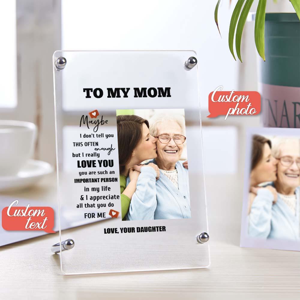 Mother's Day Gift Custom Photo Keychain/Plaque/Night Light For Mom