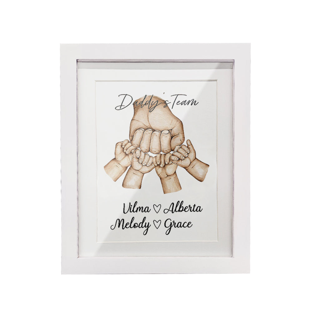 Personalised Fist Bump Frame Custom Father's Day Picture Frame Gift for Daddy