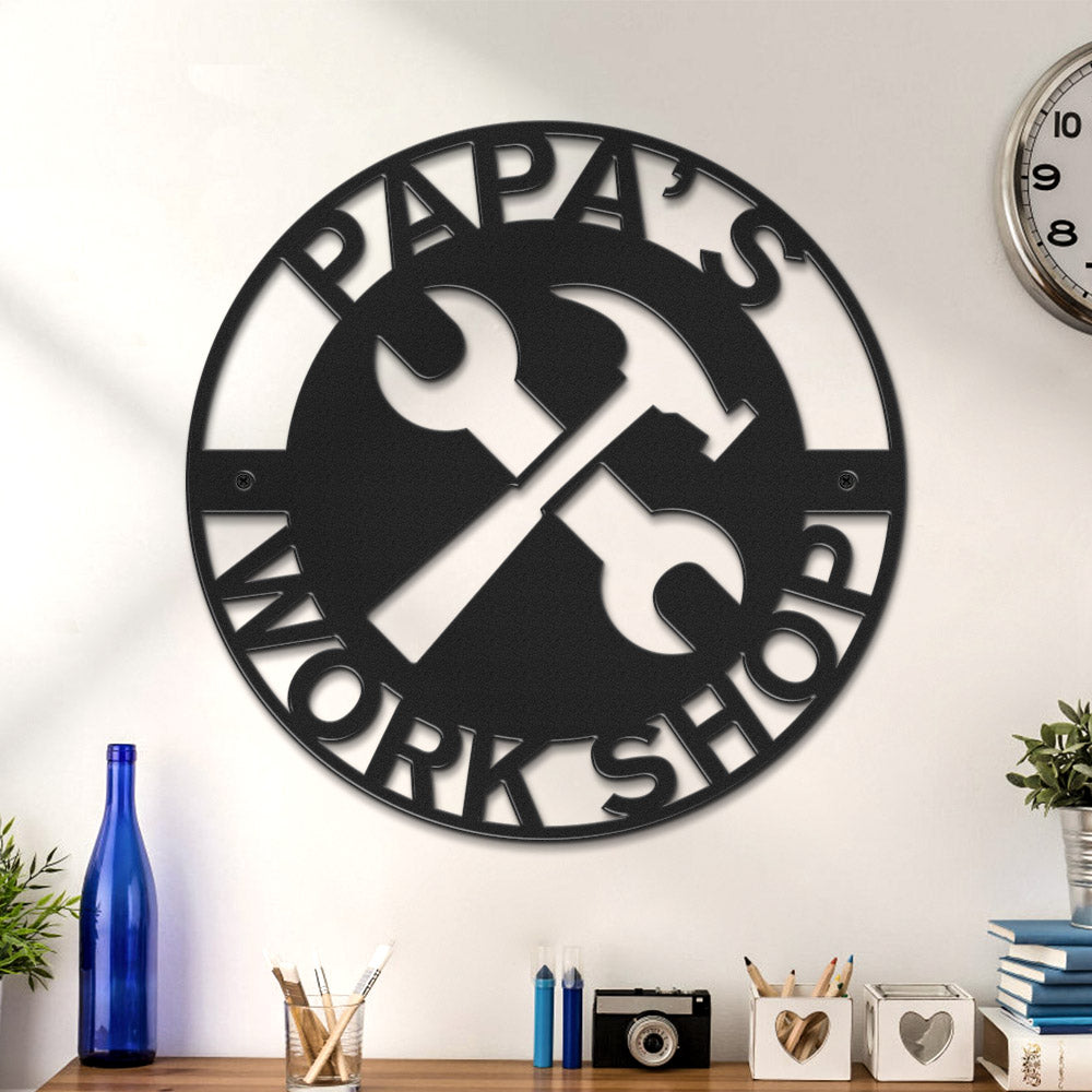 Custom Father's Day Metal Sign Personalised LED Lights Wall Art Decor Gift for Dad