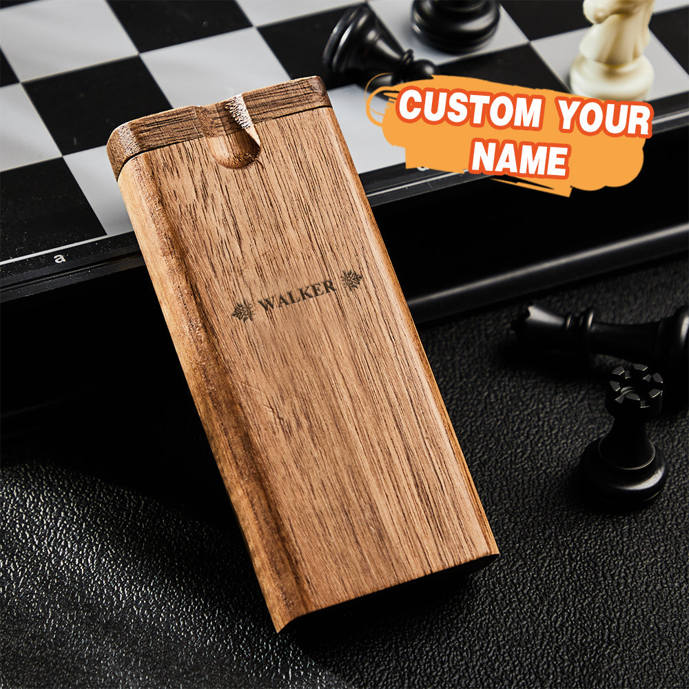 Personalised Name Wooden Box Dugout One Hitter Storage Box with Lid Personalised Gift for Men