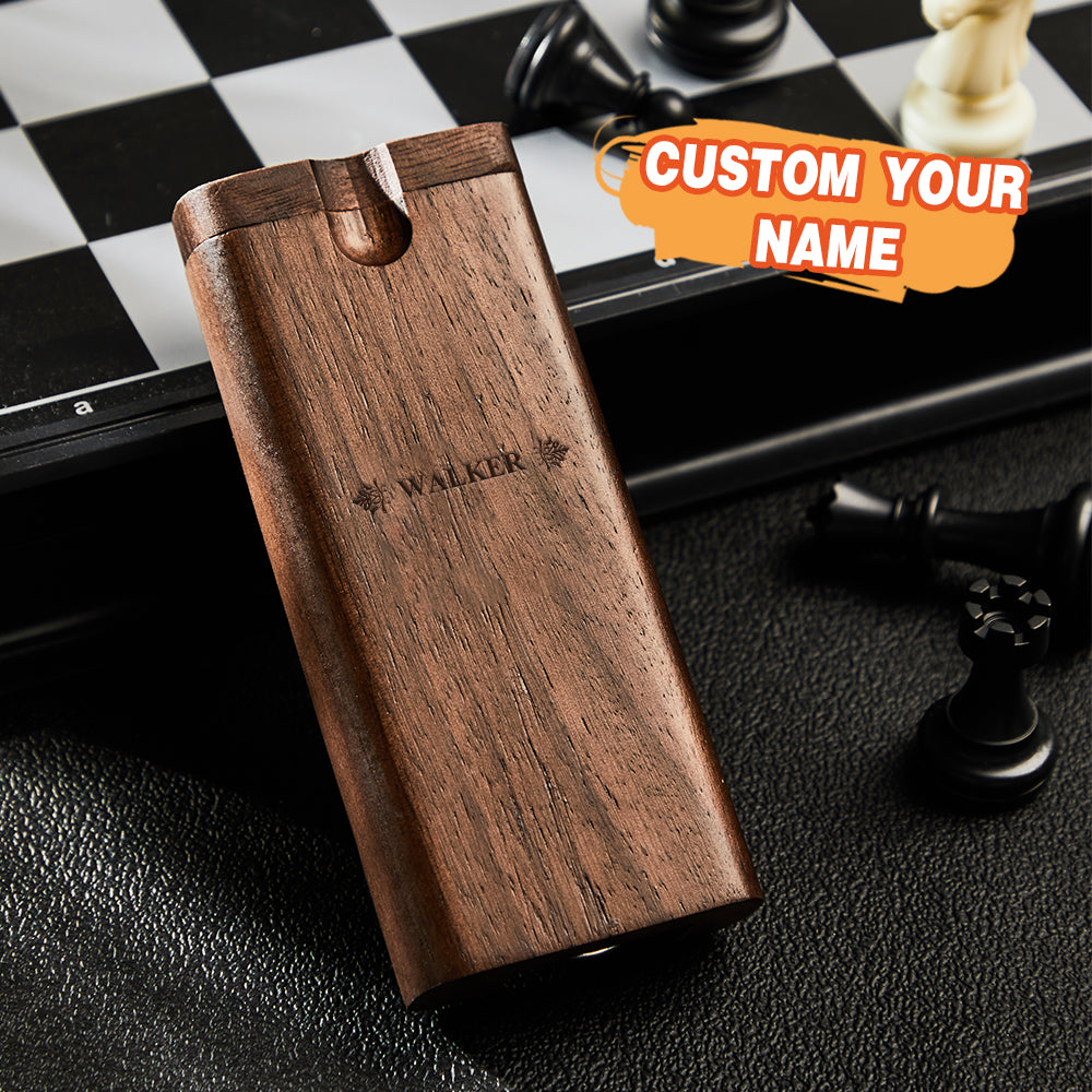 Personalised Name Wooden Box Dugout One Hitter Storage Box with Lid Personalised Gift for Men