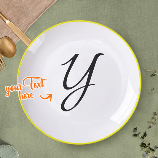 Personalised Letter Initial Ceramic Dinner Plate Tableware