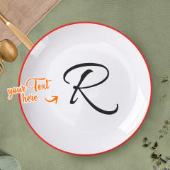 Personalised Letter Initial Ceramic Dinner Plate Tableware